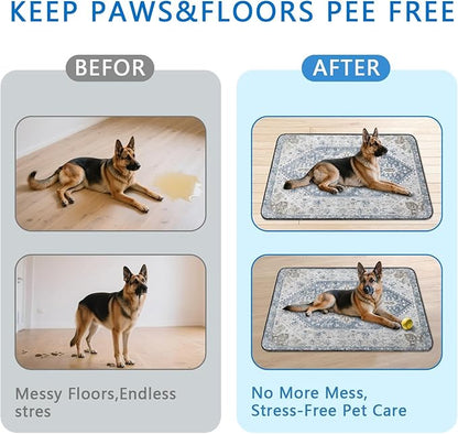 Washable Pee Pads for Dogs 2 Pack, Absorbent Reusable Puppy Pads Waterproof, Leakproof & Non-Slip Whelping Pad, Potty Training Pads for Dogs Playpen Mat 48x48