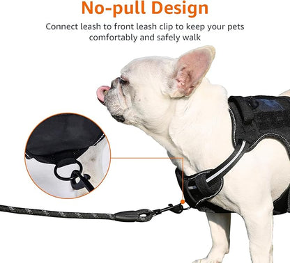 Amazon Basics No Pull Dog Harness, Adjustable Front Clip, Tactical Vest, X-Large, Black