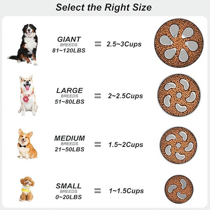 Slow Feeder Dog Bowl, 1Cups Stainless Steel Maze Bowl for Small Breeds, Non-Slip Base, Double Wall Food Grade Metal Dog Dish to Slow Eating