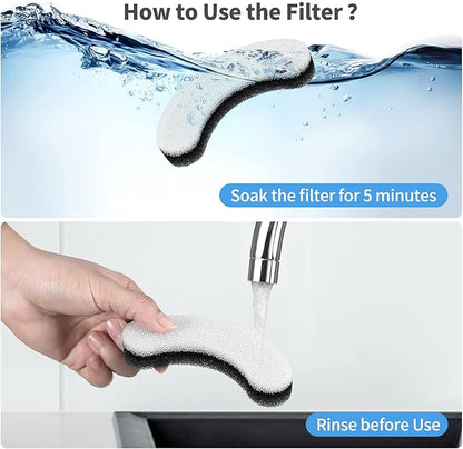 Cat Water Fountain Filters, 16 Pack Pet Fountain Replacement Foam Sponge Pre-Filters Fit for Clear Cat Water Fountain, Dog Dispenser