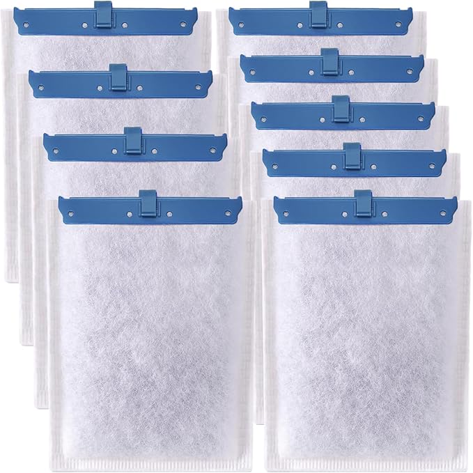 9 Pack Filter Cartridge for Whisper Bio-Bag Filters, Large Aquarium Replacement Filter Cartridges for Whisper Filters 20i,40i/IQ20,30,45,60/PF20,30,40,60 and ReptoFilter