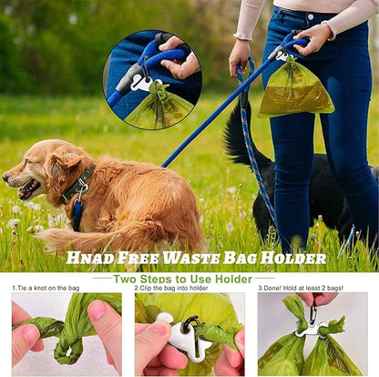 Dog Waste Bag Dispenser Pet Poop Bags Holder for Doggie Waste Bags Dispensers Soft Fabric Zipper Small Doggy Puppy Pouch for Leash Accessory Attachment with Carrier,2PC Pink