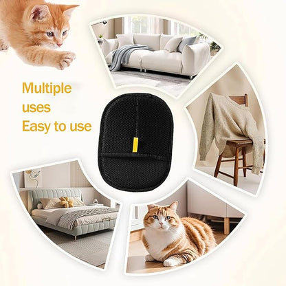 2 pcs Electrostatic Gloves Pet Hair Removal, 2025 Pet Hair Remover Glove,Cat Grooming Gloves,Reusable Pet Hair Remover Tool for Clothing, Couch, Carpet, Car Seat (2 pcs)