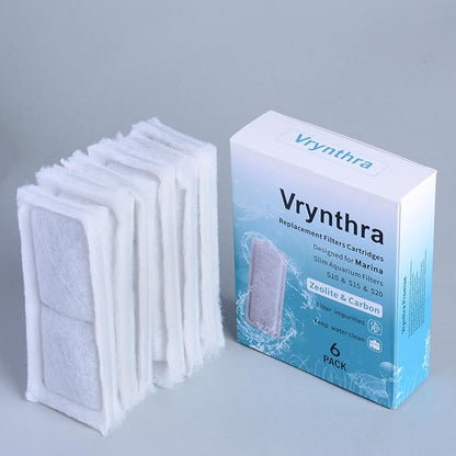 12 Pack of Aquarium Filters for Fish Tank Compatible with Marina Slim S10&S15&20 Replacement Filter Cartridge Activated Carbon bio-Zeolite Fish Tank Cotton Cartridge