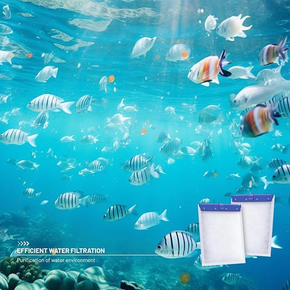 8 Count Large Filter Cartridges Compatible with Whisper Bio Bag Filters, Large Aquarium Filter Cartridge for Whisper 20i 40i, IQ20/30/45/60, PF20/30/40/60 and Repto Filter