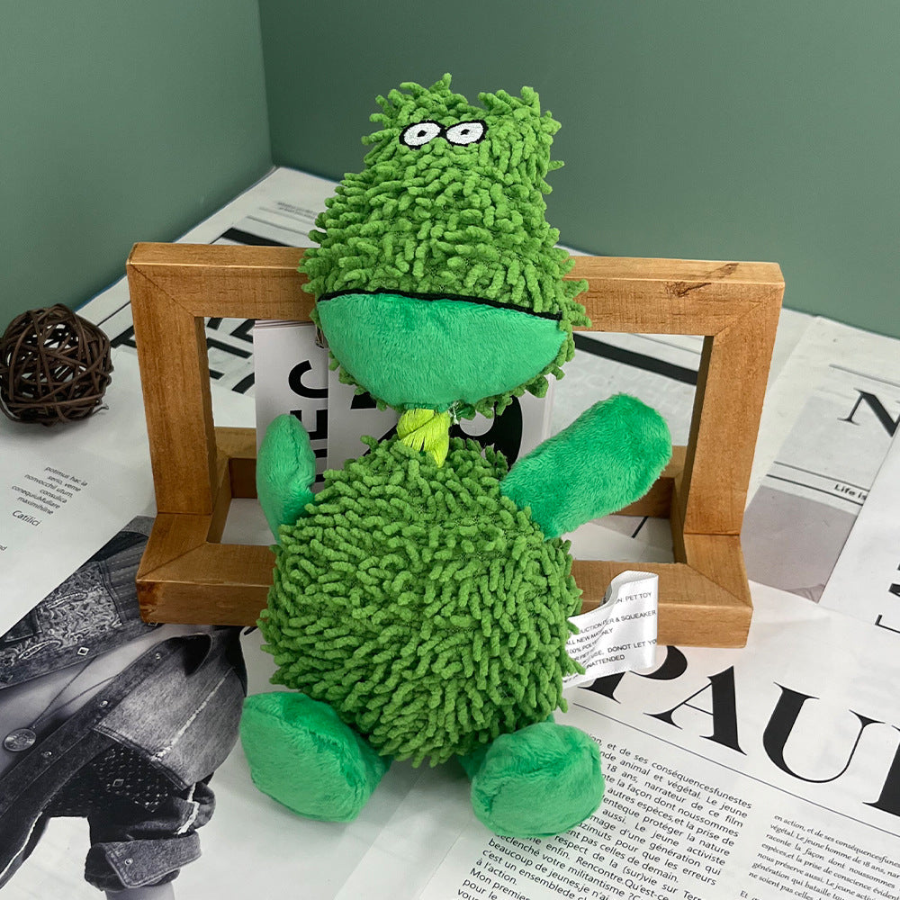 Dog Bite Sound Pet Plush Toy Standing Posture Microfiber Animal Bite-resistant Bends And Hitches Doll