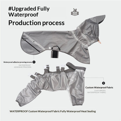 Split-style Anti-dirt Pet Raincoat Set