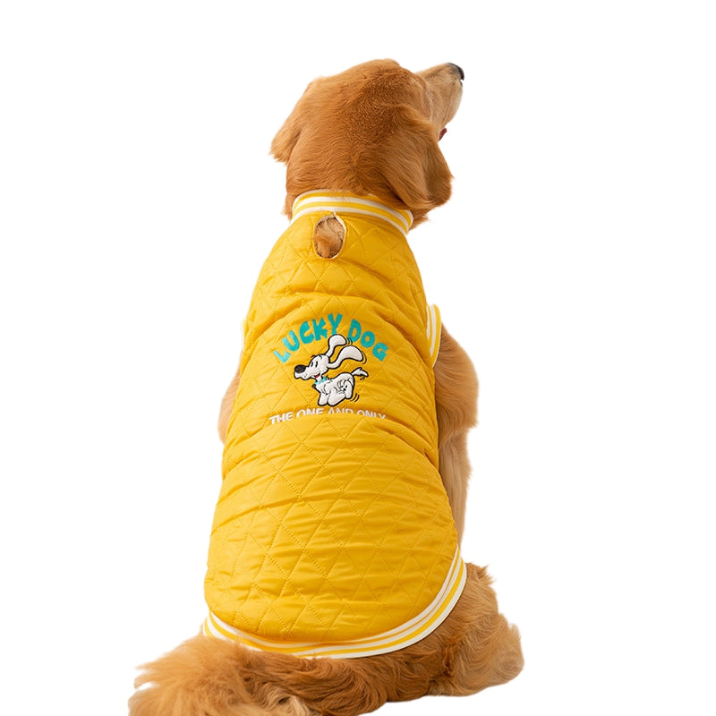 For Autumn And Winter, Large Dog Breeds Such As Golden Retrievers, English Quilted Cotton Jackets, Large Dog Cotton-padded Vests, And Warm Pet Clothes For Samoyeds