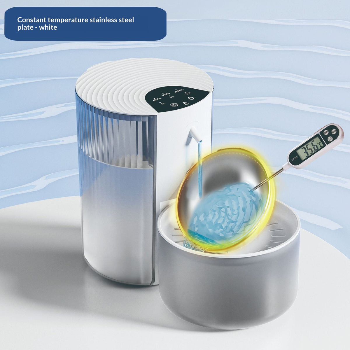 Smart Constant-Temperature 3L Pet Water Fountain With Clean-Water Separation & Tipping Mechanism.