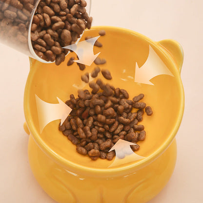 Ceramic Cat Dog Bowl Pet Supplies Drinking Water Goblet Food Basin