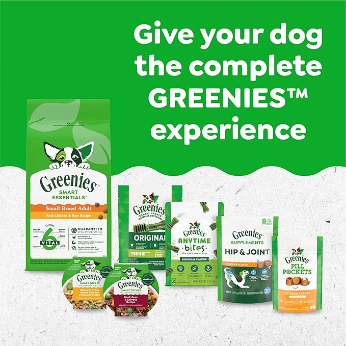 Greenies Weight Management Petite Dog Dental Chews Weight Control Dog Treats, 27 oz. Pack (45 Treats)