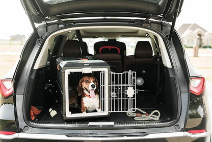 USA Pet Carrier & Crate 26" - Premium Collapsible Design for Medium Cats and Dogs - Portable Kennel for Indoor/Outdoor Use - 360-Degree Ventilation & Hard Plastic Wall Protection