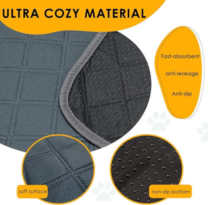 2 Pack Guinea Pig Cage Liners Washable Guinea Pig Bedding Super Absorbent | Waterproof | Non Slip| Reusable Guinea Pig Pee Pads for Small Animals Cages Rabbit Hamster Rat - 48" x 24"