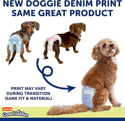New! Hartz® Comfitables® Disposable Dog Diapers, Size XXS 12 Count, Comfortable & Secure Fit, Easy to Put On, Super Absorbent Male and Female Diaper