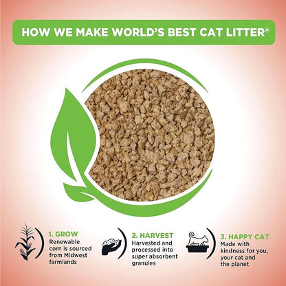 WORLD'S BEST CAT LITTER Poop Fighter Maximum Odor Defense, 15-Pounds - Natural Ingredients, Quick Clumping, Flushable, 99% Dust Free & Made in USA - Long-Lasting Odor Control & Easy Scooping