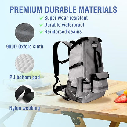 Dog Backpack for Small & Medium Dogs - Adjustable Pet Carrier for Travel & Hiking, Hands-Free Puppy Backpack with Storage Pockets, Breathable Mesh, Reflective Strips & Non-Slip Handle