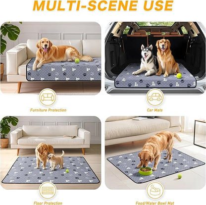 Washable Pee Pads for Dogs 65"x48", Extra Large Reusable Puppy Pads, Waterproof Pet Pee Pads for Dog Potty Training, Extra Large Dog Pee Pads for Crate, Playpen, and Whelping, Durable and Absorbent
