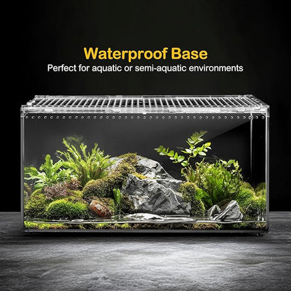 Reptile PC Terrarium,Spider Tank Starter Kit, Leopard Gecko Container,Tarantula Cage, Hermit Crab Habitat,Lizard Enclosure,Insect Housing,Jumping Spider Enclosure,Small Bearded Dragon Vivarium