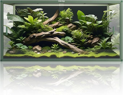 120 Gallon Bearded Dragon Tank,48" x 24" x 24" Reptile Tank with Sliding Door Top Screen Ventilation, Front Opening Reptile Enclosure for Easy Maintenance