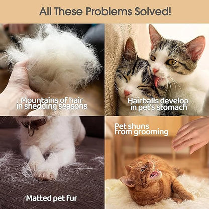 1 Pair [2-in-1] Pet Hair Removal Gloves - Five Finger Massage Design Pet Beauty Gloves, Suitable for pet dogs and cats to prevent hair tanglings(Dark blue)