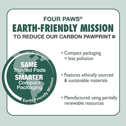 Four Paws Wee-Wee Superior Performance Bamboo Pee Pads for Dogs, Earth Friendly Dog & Puppy Potty Training Pads, Crate Liners, Housebreaking Supplies, 22" x 23" (200 Count)