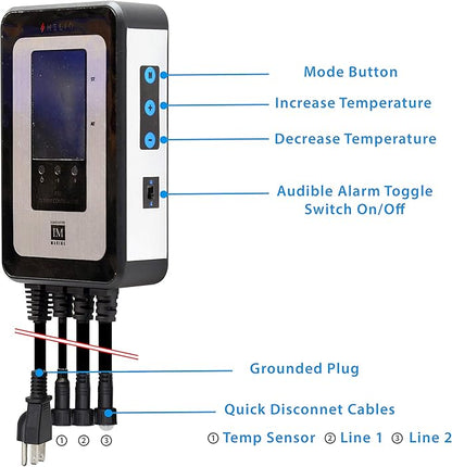 Innovative Marine Helio PTC Smart Reef Aquarium Heater (700 Watt - [2 x 350W])