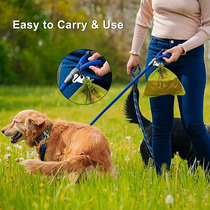 Dog Waste Bag Dispenser Pet Poop Bags Holder for Doggie Waste Bags Dispensers Soft Fabric Zipper Small Doggy Puppy Pouch for Leash Accessory Attachment with Carrier,2PCS Purple&Black