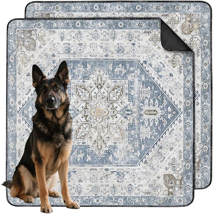 Washable Pee Pads for Dogs 2 Pack, Absorbent Reusable Puppy Pads Waterproof, Leakproof & Non-Slip Whelping Pad, Potty Training Pads for Dogs Playpen Mat 48x48