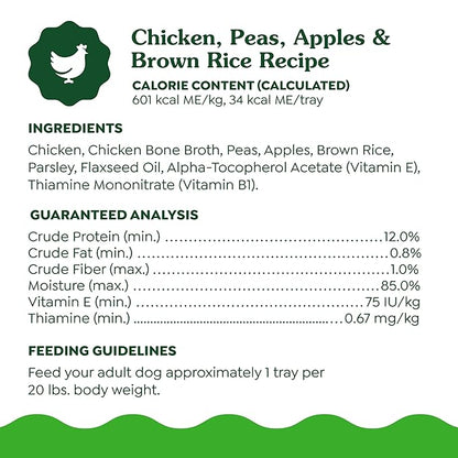 Greenies Smart Topper High Protein Wet Mix-in for Dogs, Chicken, Peas, Apples & Brown Rice Recipe in Vitabroth Broth - Bone Broth + Vitamins E & B1, 10 Count