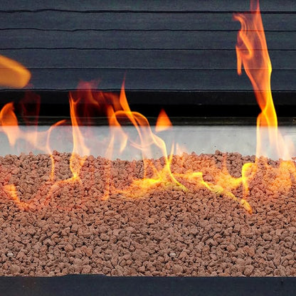 Mr. Fireglass 10 Pounds Red Natural Lava Rock for Indoor Outdoor Gas Fire Pits Fireplaces | Volcanic Lava Stones for Decorating Garden Landscaping, Potted Plants, 0.2"-0.3"