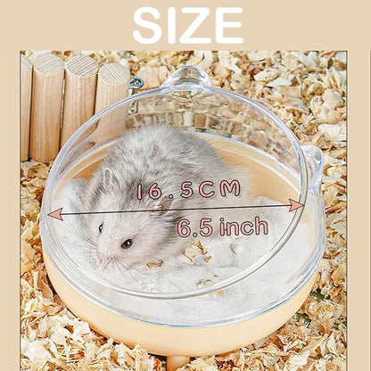 Meow&Woof Hamster Sand Bath Container, Large Sandbox Toilet Gerbil Batheoom, Tiny Chinchilla Dust Bathtub Sand Bath Box for Hamster Cage Accessories 6.5 Inch-White
