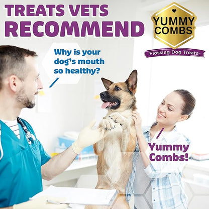 Dog Dental Treats – Vet VOHC Approved – Delicious Chicken Protein – Removes Tartar with Cleaning Comb Shape – Dental Dog Treats for Medium Dogs (12oz, 15 Count)