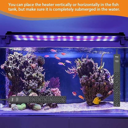 hygger Upgrade Ceramic Aquarium Heater, 300W Digital Fish Tank Heater with Automatic Power-Off and Over-Temperature Protection, Energy Saving Submersible Aquarium Heater for Freshwater and Saltwater