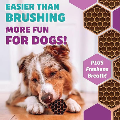 Dog Dental Treats – Vet VOHC Approved – Delicious Chicken Protein – Removes Tartar with Cleaning Comb Shape – Dental Dog Treats for Large Dogs (36oz, 27 Count)
