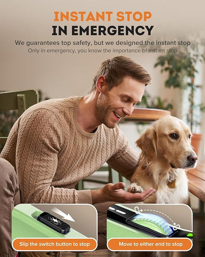 YABIFE 7-Speed Pet Nail Grinder with Light – Heavy Duty, Whisper Quiet Nail Trimmer for Dogs, Cats, Birds & Small Animals – Single-Handed Operation