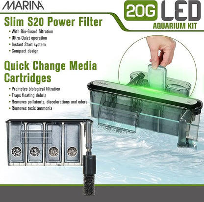 Marina Aquarium Kit - 20 gallon Fish Tank - LED