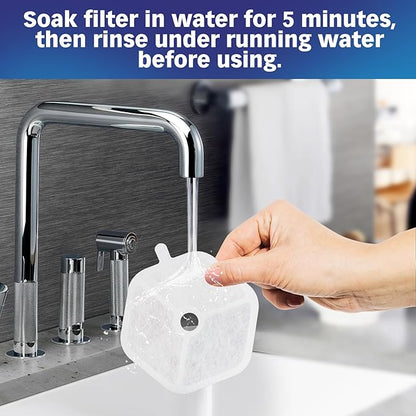PET STANDARD Replacement Water Filter & 12 Pack Pre-Filter Sponges Compatible with Smartoo 152oz/4.5L Automatic Cat Fountain PTM-643, Pack of 12