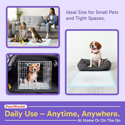 PETSWORLD Puppy Pads, 23x36 Inch, 200 Count - Puppy Pee Pads for Dogs, Tear Resistant, Economy Value, Super-Absorbent Polymer Gel Core, Perfect for Puppies, Smaller Dogs