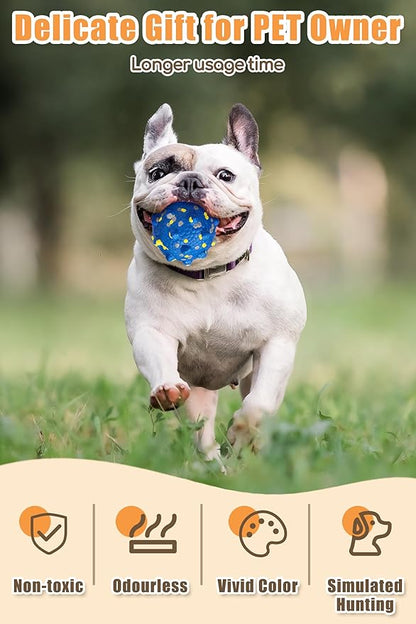 3.7'' Dog Balls for Dogs Aggressive Chewers Indestructible Tennis Durable Bouncy Interactive Dog Toy Balls for Fetch Game Floating Balls (White Large)
