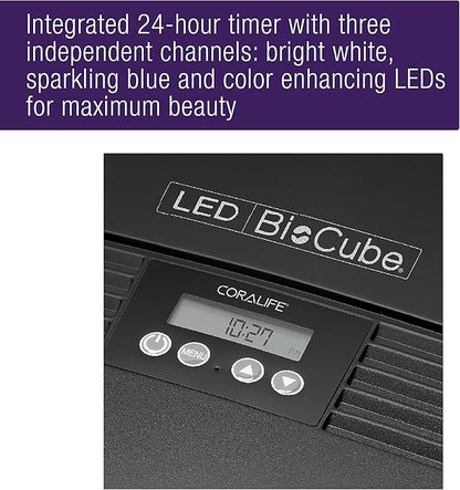 Coralife LED BioCube Aquarium Fish Tank Kit for Saltwater, Marine, Reef or Live Plants, 16 Gallon