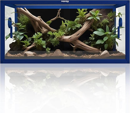 50 Gallon Bearded Dragon Tank, Reptile Enclosure for Easy Maintenance, Front Opening Reptile Tank with Top Screen Ventilation & Glass Sliding Door 36''x18''x18''