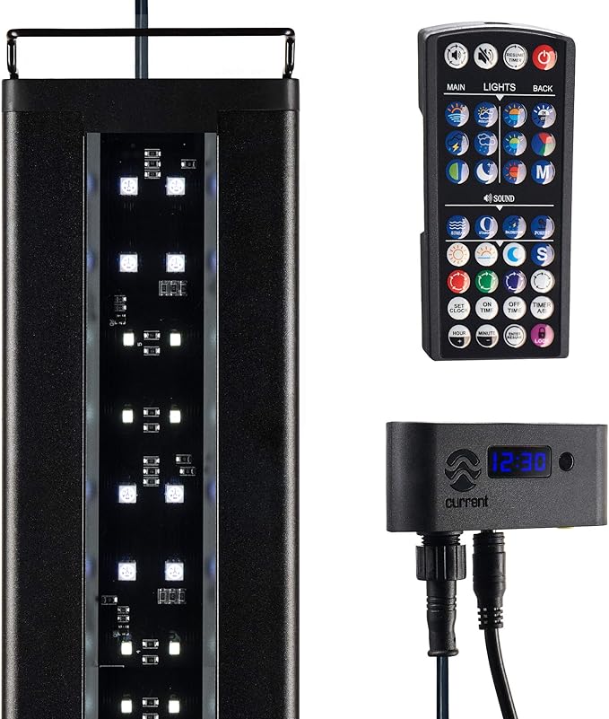 Current USA 72" Inch Satellite Freshwater LED Plus Full Spectrum RGB+W Light for Aquariums | Wireless 24 Hour Remote Control Fish Tank Lighting (4509)