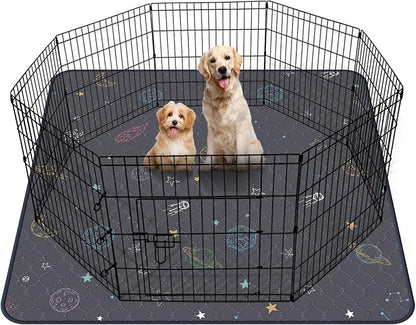 LOOBANI Washable Pee Pads for Dogs: Extra Large Dog Pee Pad Reusable 72" x 72", Absorbent Pet Whelping Pads, Waterproof and Non-Slip Dog Training Mats for Crate, Playpen, Floor, Sofa, Cage, Grey