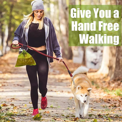 Dog Poop Bag Holder for Leash Attachment Dog Poop Bag Dispenser Dog Waste Bag Dispensers Dog Poop Bag Holders Fit Dog Leash Accessory With Hand Free Holder Carriers, Black
