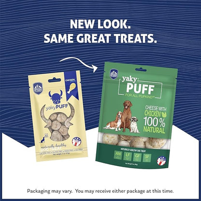 Himalayan Dog Chew Yak Cheese Treats, 100% Natural, Long Lasting, Gluten Free, Healthy & Safe, Lactose & Grain Free, Protein Rich, Chicken Flavor Flavor Crispy Puffed Treat, For All Breeds, 9.9 oz
