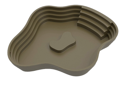 Contour 2-in-1 Reptile Soaking Basin & Basking Deck