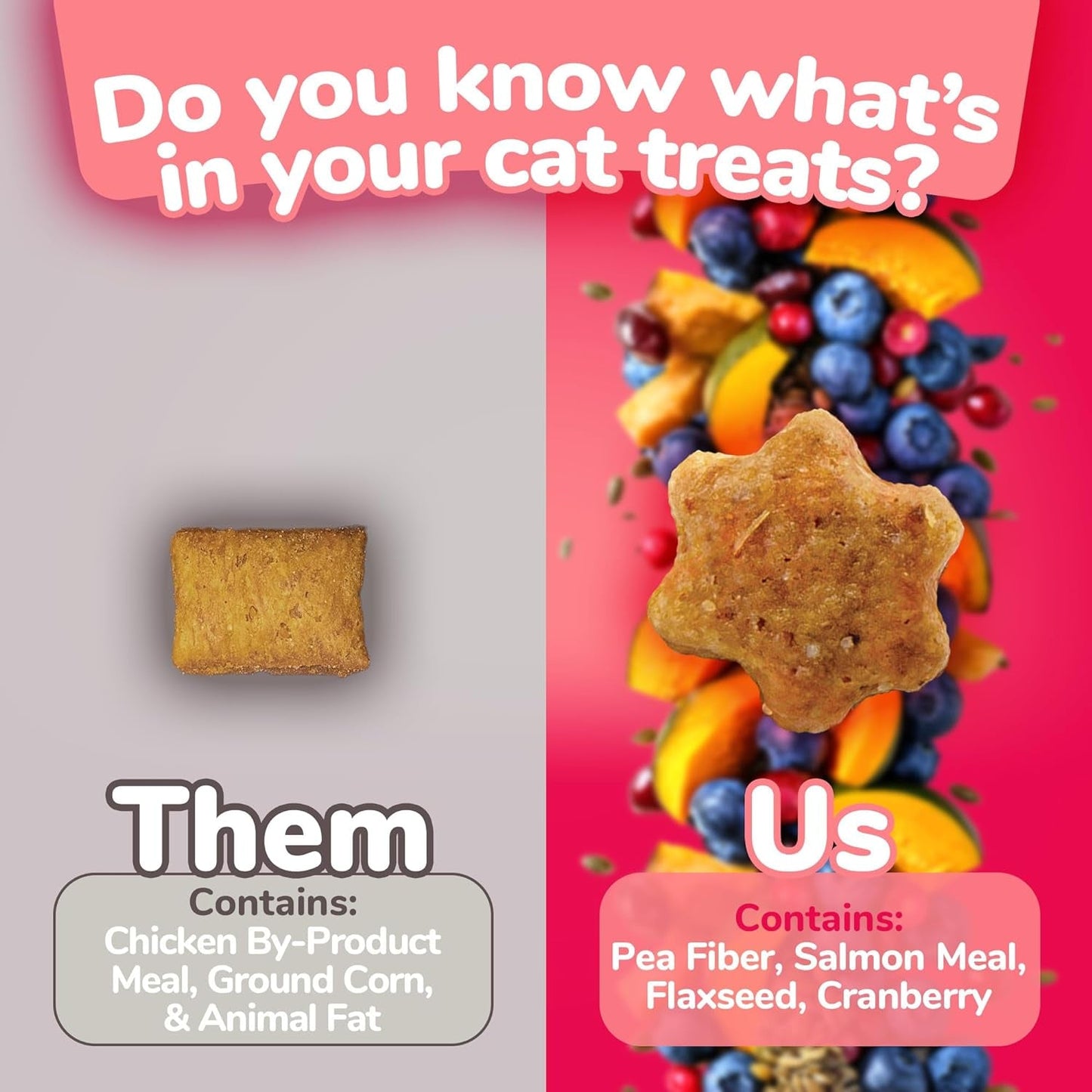 Cat Crunchy Treats  made with salmon