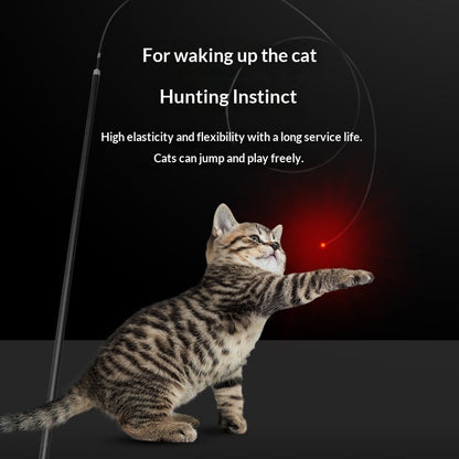 LED Interactive USB-Rechargeable Telescopic Cat Toy Rod To Keep Your Cat Entertained