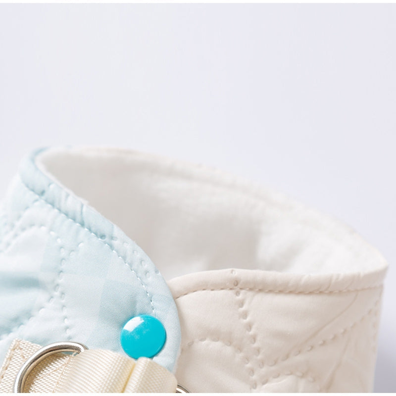 For Autumn And Winter, There Are Thick And Warm Heart-shaped Checkered Pocket Towing Vests, Cotton-padded Clothes, And Two-legged Pet Dog Clothes For Cats