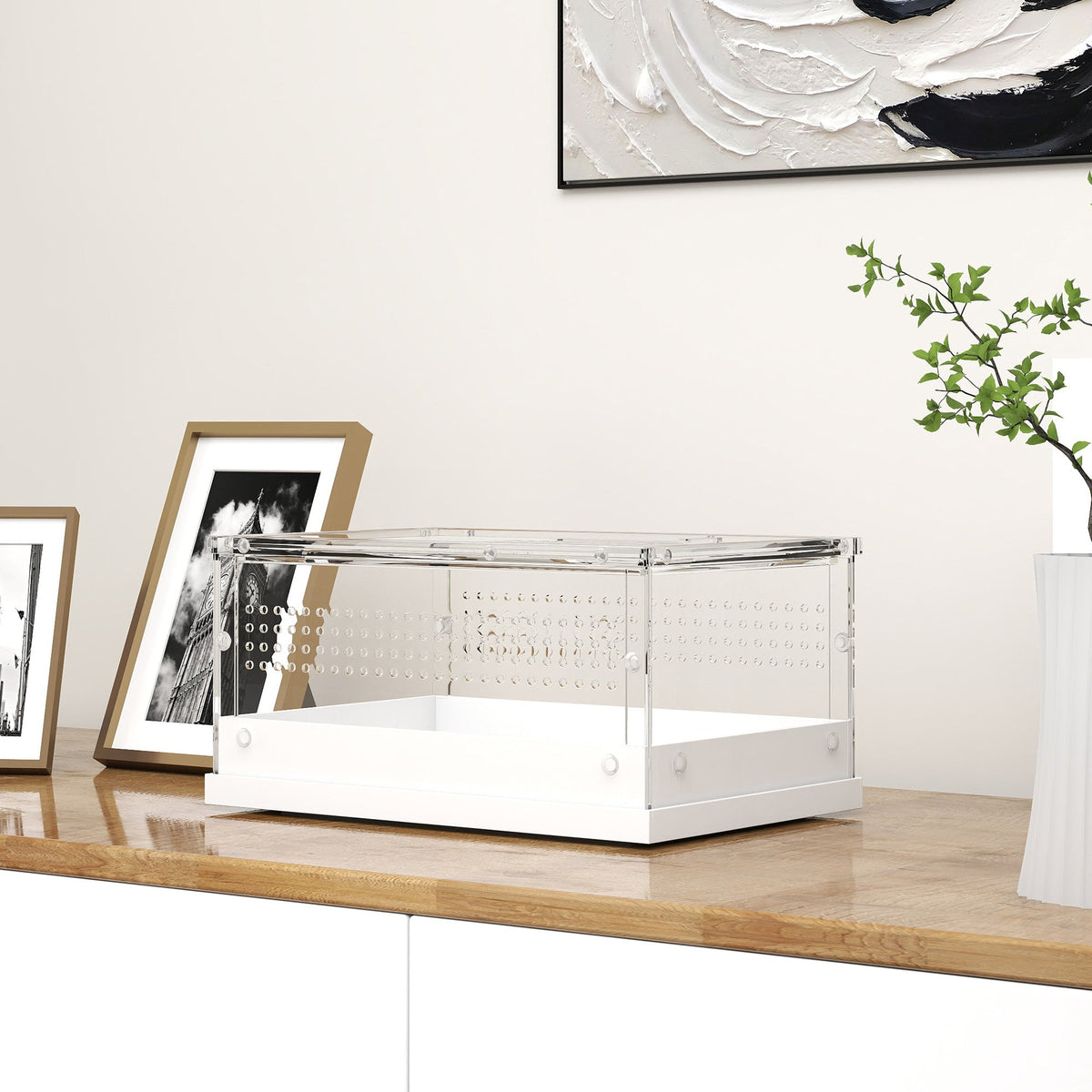 PawHut Transparent Acrylic Reptile Terrarium